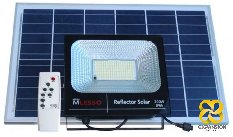 Tremenda Tienda. Reflector Foco Led 200W Para Exterior Con Sensor Panel  Solar